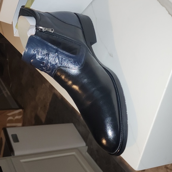 ROBERT GRAHM NWT IN BOX BLACK REAL LEATHER SKULL FRONT BOOTS SIZE 11.5 - Picture 11 of 14